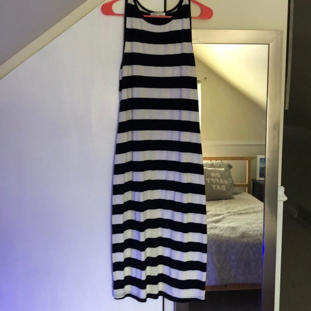 Black+White Mid Calf Dress